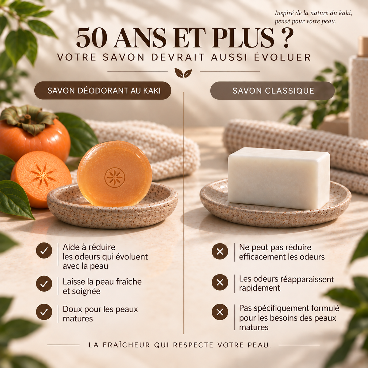 Kakirei — Savon déodorant au kaki