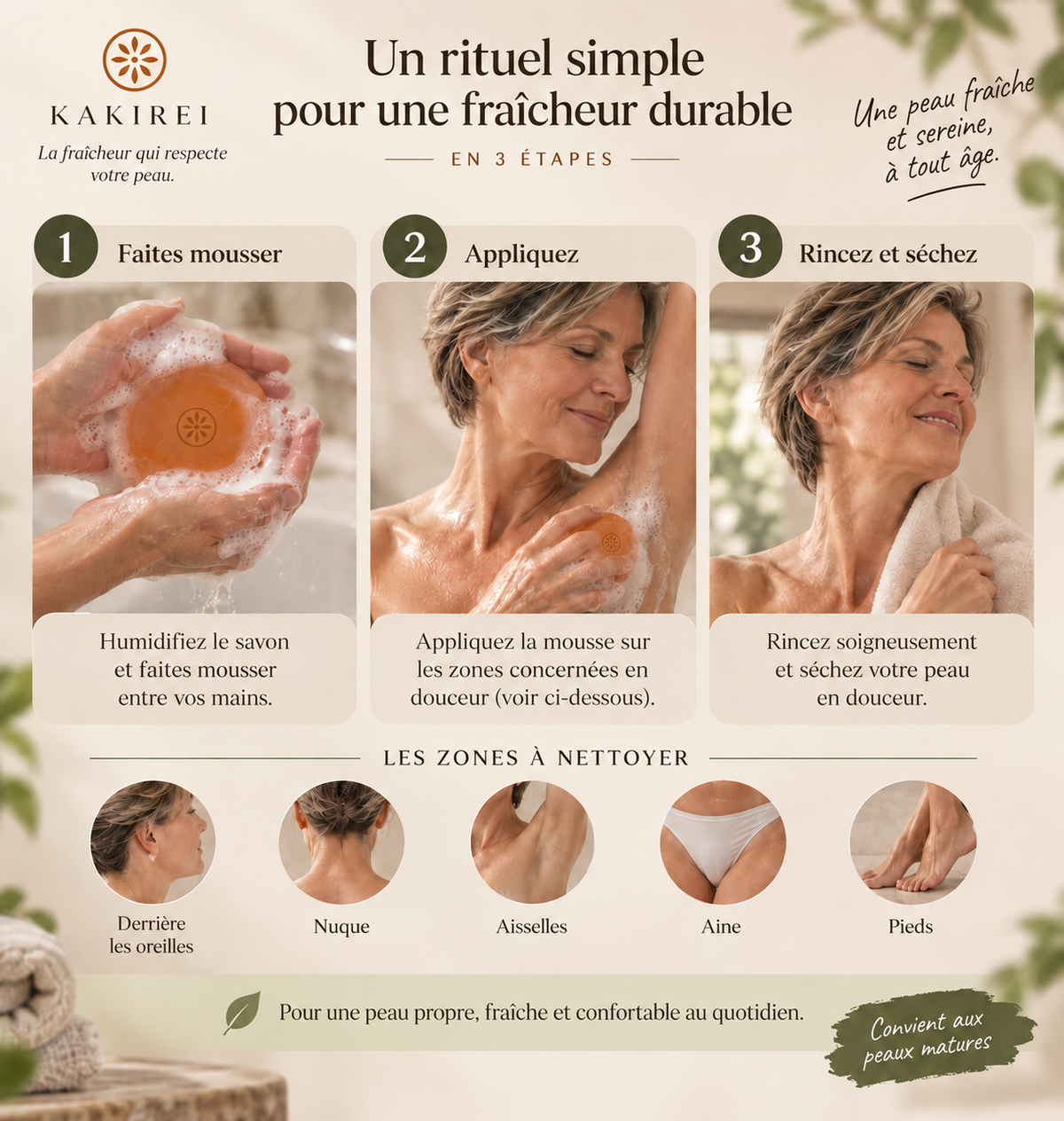 Kakirei — Savon déodorant au kaki